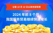 前8个月我国服务进出口总额同比增长14.3%